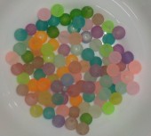 Margele sticla inghetate rotunde 6mm multicolore - cca 100buc
