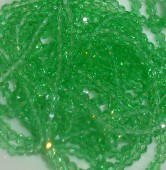 Margele sticla Rotunde Fatetate 4mm verde menta pal tr. - sirag cca 100buc