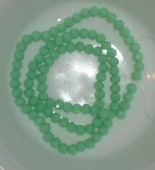 Margele sticla Rotunde Fatetate 6mm verde menta translucid - sirag cca 100buc