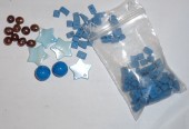 Mix margele Perle/Sidef/Sticla bronz-albastru - cca 30grame