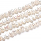 Perle de Cultura ivory 4,5-6,5 x 3-4 x 4-5,5mm, gaura cca 0,5mm - sirag cca 40buc