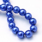 Perle sticla albastru indigo 4mm - sirag 210buc