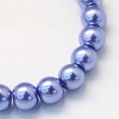 Perle sticla albastru mediu 3mm - cca 200buc