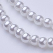 Perle sticla albe 3mm - cca 200buc