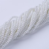 Perle sticla albe 3mm - cca 200buc