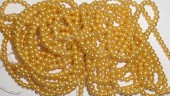 Perle sticla auriu aprins 4mm - cca 210buc
