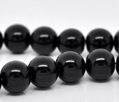 Perle sticla negre 10mm - 10buc