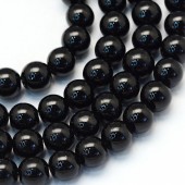 Perle sticla negre 6mm - sirag cca 140buc