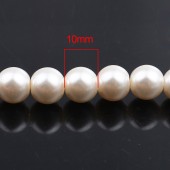 Perle sticla rose-alb unt 10mm - sirag cca 85buc (calit.1)