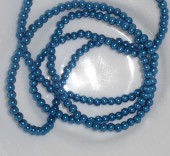 Perle sticla turcoaz inchis 4mm - 210buc