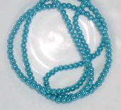 Perle sticla turcoaz mediu 4mm - 210buc