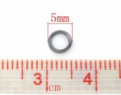 Zale simple negre 5mm diam., 0,7mm grosime - 500buc (p. promo)