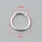 Zale simple placate cu argint 4mm diam., 0,7mm grosime - cca 200buc (p. promo)