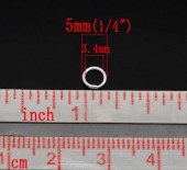 Zale simple placate cu argint 5mm diam., 0,7mm grosime - 50buc